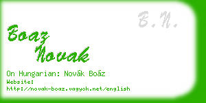 boaz novak business card